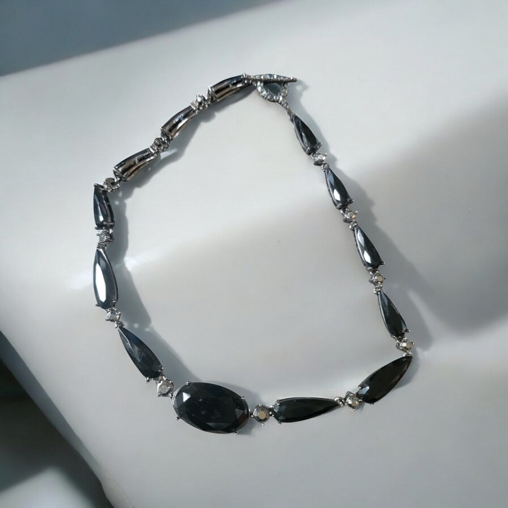 Black Sparkle collar necklace